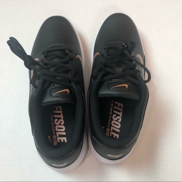 Nike Vapor Golf Shoes Black/White/Bronze - Picture 5 of 8